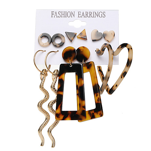 

Women's Earrings Earrings Set Drop Snake Sweet Heart Stylish Vintage European Sweet Resin Earrings Jewelry Coffee For Party Evening Street Date Birthday Festival