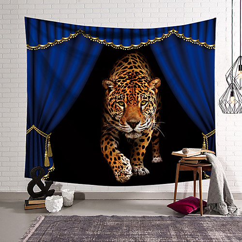 

Circus Curtain Wall Tapestry Art Decor Blanket Curtain Hanging Home Bedroom Living Room Decoration Polyester Leopard