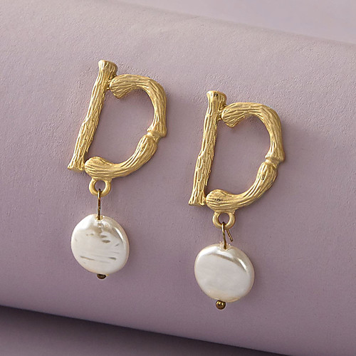 

Women's Drop Earrings Earrings Wedding Birthday Baroque European Trendy Korean Sweet Earrings Jewelry Gold For 1 Pair