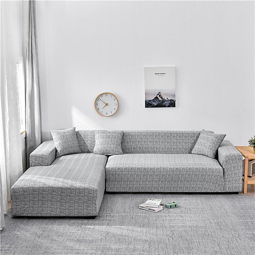 

Sofa Cover Stretch Couch Cover Slipcover Furniture Protector Anti-Slip Soft Cover Fit for Armchair/ Loveseat/ Three Seater/ Four Seater/ L Shape Sofa Full Protection Easy to Install & Care Elastic Bot