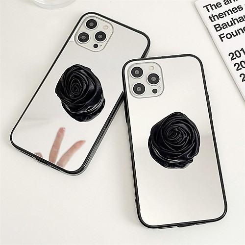 

Phone Case For Apple Back Cover iPhone 12 Pro Max 11 SE 2020 X XR XS Max 8 7 Shockproof Dustproof with Stand Solid Colored TPU