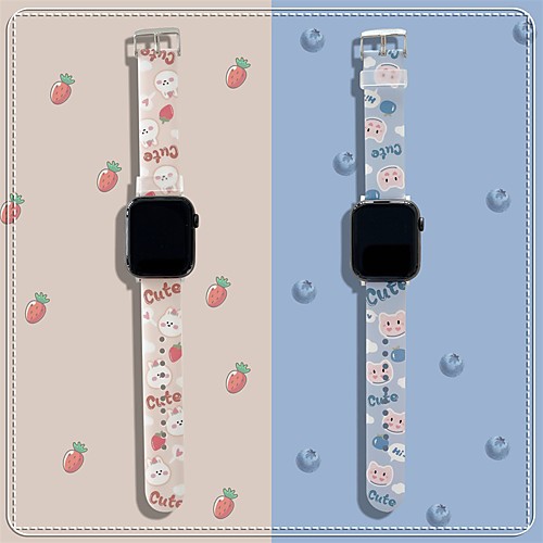 

Smart Watch Band for Apple iWatch 1 pcs Sport Band TPE Replacement Wrist Strap for Apple Watch Series SE / 6/5/4/3/2/1