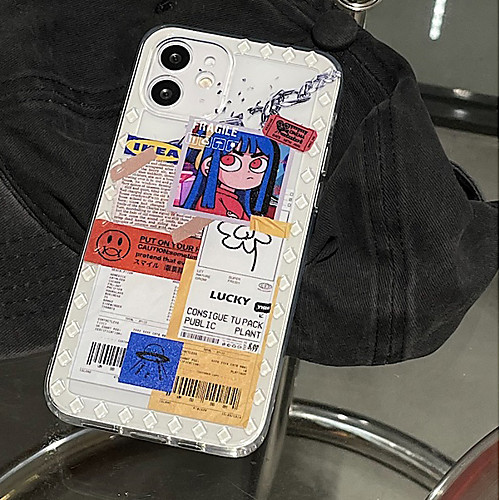

Phone Case For Apple Back Cover iPhone 12 Pro Max 11 SE 2020 X XR XS Max 8 7 Shockproof Dustproof Graphic Transparent TPU