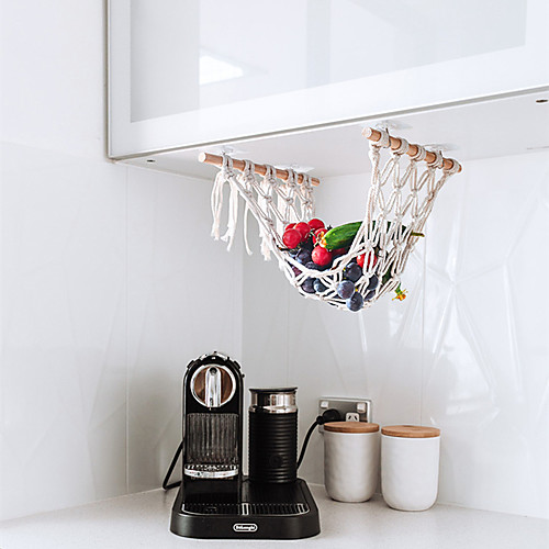 

Net Pockets Hand-woven Racks Large-capacity Storage Pockets Under The Cabinet