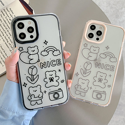 

Phone Case For Apple Back Cover iPhone 12 Pro Max 11 SE 2020 X XR XS Max 8 7 Shockproof Dustproof Graphic Transparent TPU