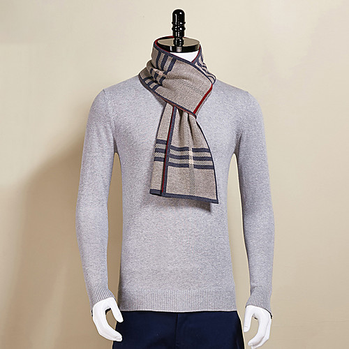 

Men's Rectangle Scarf Daily As Per Picture Scarf Striped