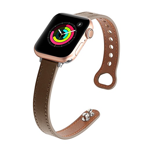 

Smart Watch Band for Apple iWatch 1 pcs Modern Buckle Genuine Leather Replacement Wrist Strap for Apple Watch Series SE / 6/5/4/3/2/1