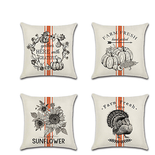 

Autumn Double Side Cushion Cover 1PC Soft Decorative Square Throw Pillow Cover Cushion Case Pillowcase for Bedroom Livingroom Superior Quality Machine Washable Outdoor Cushion for Sofa Couch Bed Chair Pumpkin Fall