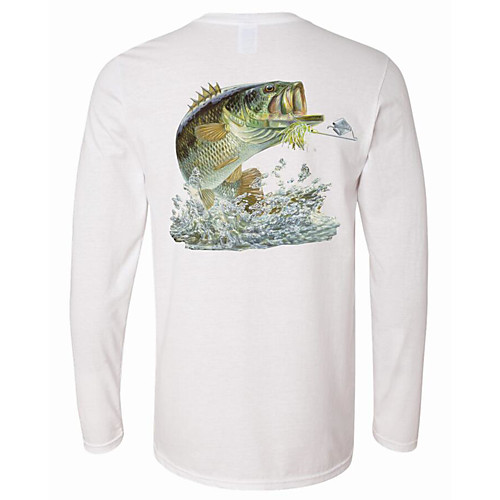 

CAWANFLY Men's Fishing Shirt Outdoor Long Sleeve UPF50 UV Protection Quick Dry Lightweight Breathable Top Autumn / Fall Spring Summer Athleisure Fishing Camping & Hiking White / Micro-elastic