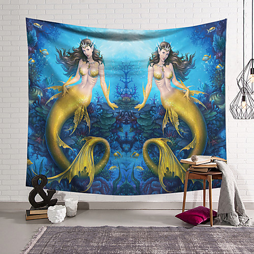 

Mermaid Wall Tapestry Art Decor Blanket Curtain Hanging Home Bedroom Living Room Decoration Polyester