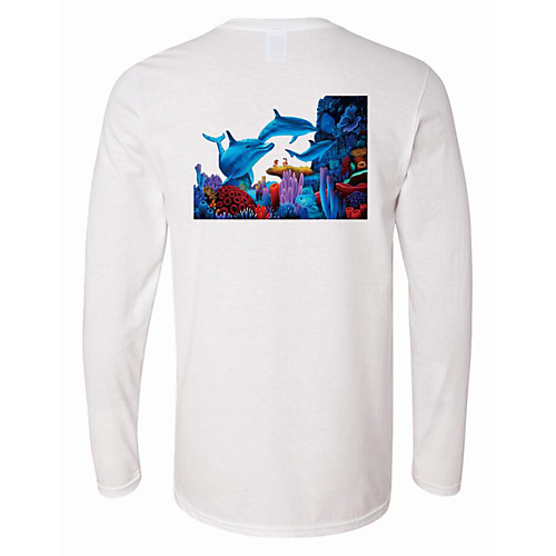 

CAWANFLY Men's Fishing Shirt Outdoor Long Sleeve UPF50 UV Protection Quick Dry Lightweight Breathable Top Autumn / Fall Spring Summer Athleisure Fishing Camping & Hiking White / Micro-elastic
