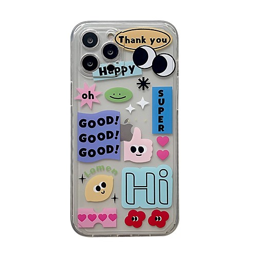 

Phone Case For Apple Back Cover iPhone 12 Pro Max 11 SE 2020 X XR XS Max 8 7 Shockproof Dustproof Cartoon TPU