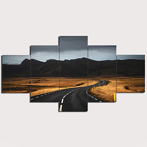 

5 Panels Wall Art Canvas Prints Painting Artwork Picture Mountain Painting Home Decoration Decor Rolled Canvas No Frame Unframed Unstretched
