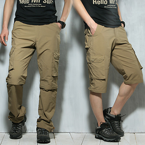 

Men's Sports & Outdoors Cargo Quick Dry Lightweight Outdoor Sports Casual Pants Tactical Cargo Pants Solid Color Full Length Classic ArmyGreen Khaki Dark Gray