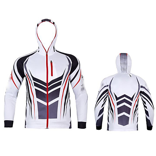 

CAWANFLY Men's Hoodie Jacket Fishing Jacket Outdoor Long Sleeve UPF50 UV Protection Quick Dry Waterproof Zipper Lightweight Jacket Top Autumn / Fall Spring Summer Athleisure Fishing Camping & Hiking