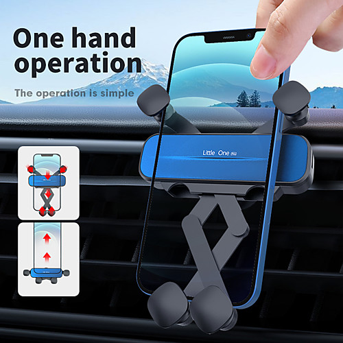 

Phone Holder Stand Mount Car Air Vent Outlet Grille Car Holder Phone Holder Gravity Type Adjustable 360°Rotation Silicone Aluminum Alloy ABS Phone Accessory iPhone 12 11 Pro Xs Xs Max Xr X 8 Samsung