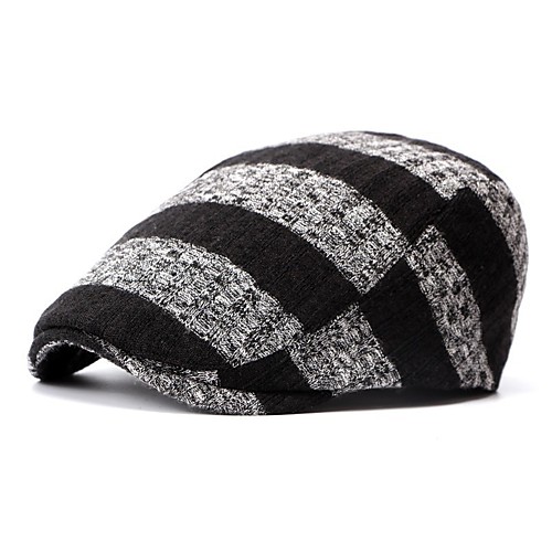 

Men's Protective Hat Party Dailywear Classic Retro Color Block Black Hat