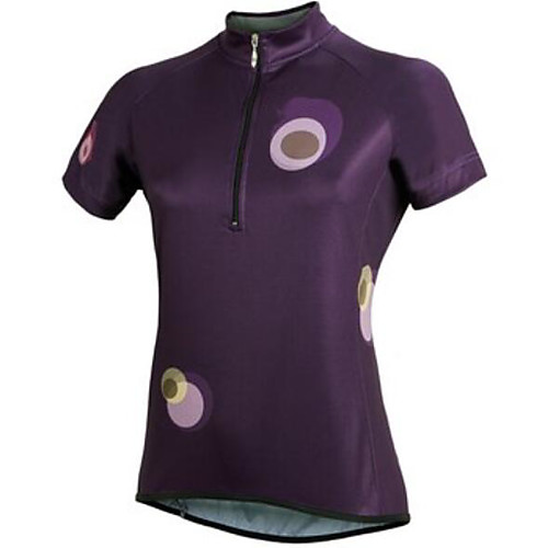 

CAWANFLY Women's Short Sleeve Cycling Jersey Summer Dark Purple Bike Tracksuit Jersey Top Road Bike Cycling Quick Dry Sports Clothing Apparel / Micro-elastic