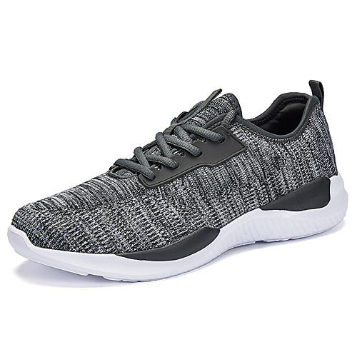 

Men's Trainers Athletic Shoes Sporty Look Sporty Casual Athletic Daily Running Shoes Walking Shoes Tissage Volant Breathable Non-slipping Blue Gray Black Fall Spring