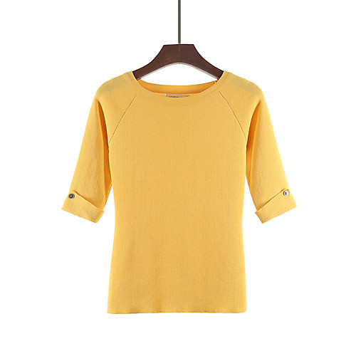 

Women's Solid Color Cardigan Short Sleeve Sweater Cardigans V Neck turmeric Blushing Pink White