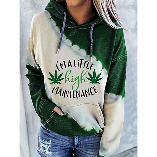 

Women's Hoodie Sweatshirt Letter Casual Daily Sports Sportswear Streetwear Hoodies Sweatshirts Green