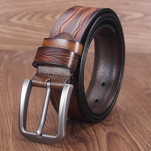 

Men's Waist Belt Work Black Brown Belt Solid Color / Leather
