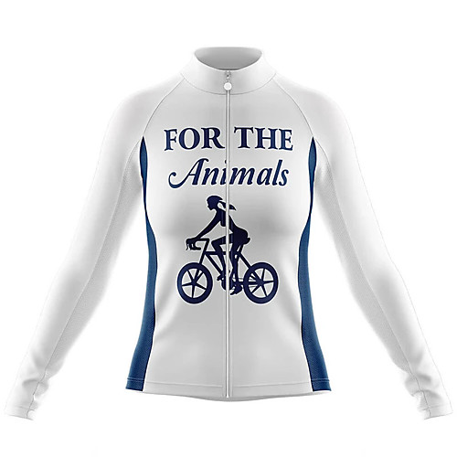 

21Grams Women's Long Sleeve Cycling Jersey Spandex White Bike Top Mountain Bike MTB Road Bike Cycling Quick Dry Moisture Wicking Sports Clothing Apparel / Stretchy / Athleisure