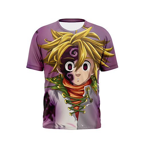 

Inspired by The Seven Deadly Sins Cosplay Anime Cartoon 100% Polyester Print 3D Harajuku Graphic T-shirt For Women's / Men's
