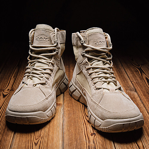 

Men's Boots Desert Boots Martin Boots Work Boots Sporty Casual Vintage Daily Outdoor Synthetics Tissage Volant Non-slipping Height-increasing Shock Absorbing Booties / Ankle Boots Khaki Black Color