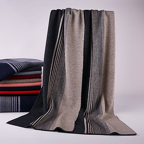 

Men's Rectangle Scarf Daily As Per Picture Scarf Striped