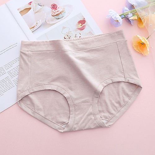 

Women's Classic Style Briefs Underwear Mid Rise Cotton Light Blue L