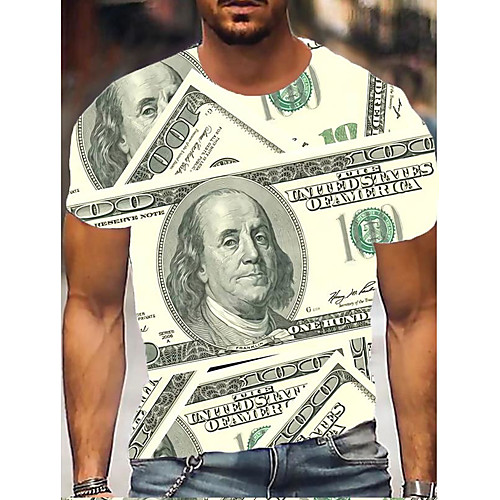 

Men's Unisex Tee T shirt 3D Print Graphic Prints Human Plus Size Print Short Sleeve Casual Tops Basic Fashion Designer Big and Tall Blue
