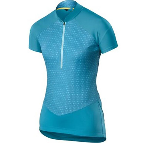 

CAWANFLY Women's Short Sleeve Cycling Jersey Summer Blue Bike Tracksuit Jersey Top Road Bike Cycling Quick Dry Sports Clothing Apparel / Micro-elastic