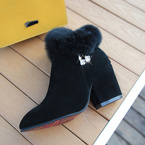 

Women's Boots High Heel Booties Ankle Boots Synthetics Sparkling Glitter Solid Colored Gray Black