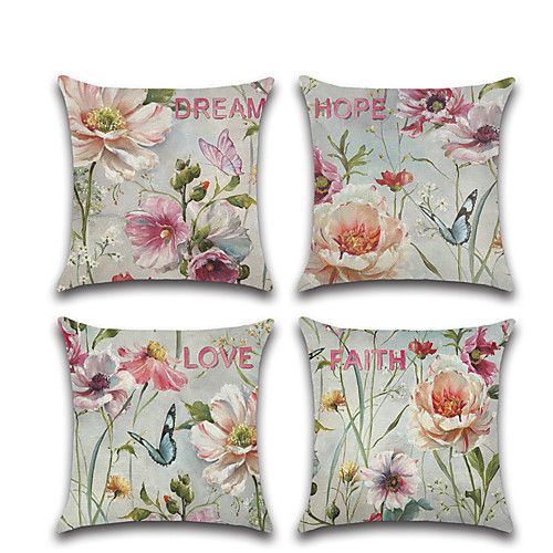 

Floral Double Side Cushion Cover 1PC Soft Decorative Square Throw Pillow Cover Cushion Case Pillowcase for Bedroom Livingroom Superior Quality Machine Washable Outdoor Cushion for Sofa Couch Bed Chair