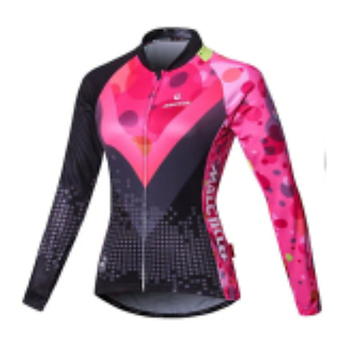 

Malciklo Women's Long Sleeve Cycling Jersey Red / White Yellow Blue British Bike Top Sports Clothing Apparel / Stretchy / Athleisure