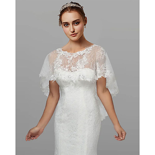 

Sleeveless Elegant Lace Wedding Party Women's Wrap With Appliques / Solid