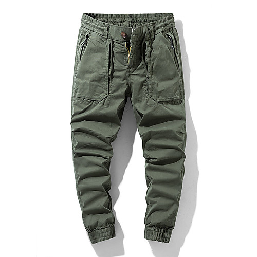 

Men's Chic & Modern Cargo Cycling Quick Dry Moisture Wicking Lightweight Breathable Soft Outdoor Sports Casual Daily Pants Pants Simple Solid Color Full Length Classic Drawstring Pocket Army Green