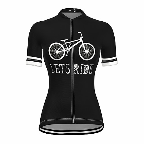 

21Grams Women's Short Sleeve Cycling Jersey Summer Spandex Black Bike Top Mountain Bike MTB Road Bike Cycling Quick Dry Moisture Wicking Sports Clothing Apparel / Stretchy / Athleisure