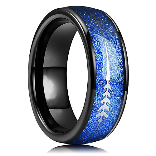 

Ring Mixed Color Blue Silver Red Titanium Steel Arrow Stylish Simple Unique Design 1pc 6 7 8 9 10