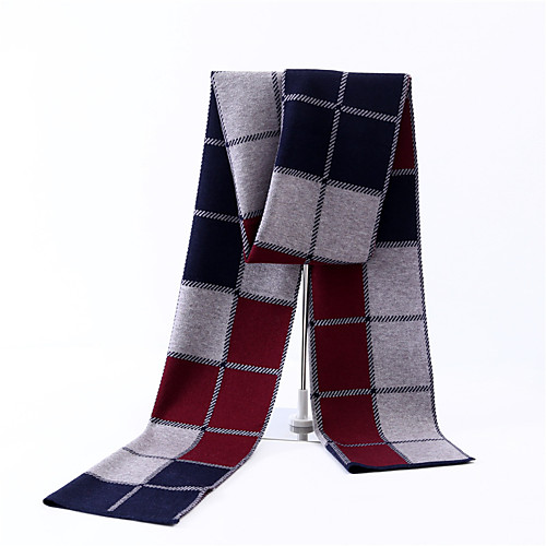 

Men's Rectangle Scarf Daily As Per Picture Scarf Color Block