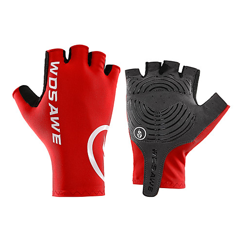 

WOSAWE Bike Gloves / Cycling Gloves Anti-Slip Anti-Shake / Damping Wearable Motor Bike Fingerless Gloves Sports Gloves Burgundy Black for Teen Road Cycling Cycling / Bike Motorcycle