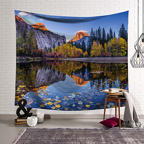 

Landscape Wall Tapestry Art Decor Blanket Curtain Hanging Home Bedroom Living Room Decoration Polyester Lake Forest