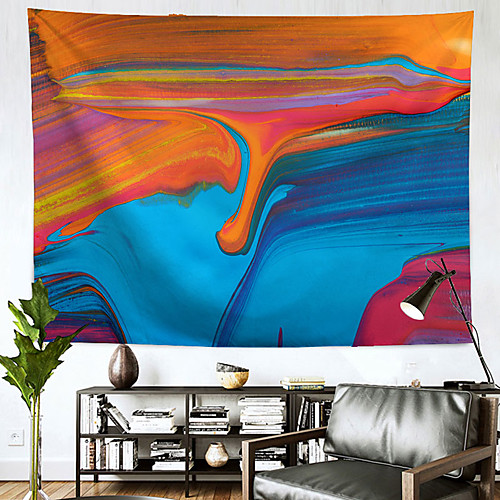 

Oil Painting Style Wall Tapestry Art Decor Blanket Curtain Hanging Home Bedroom Living Room Decoration Polyester