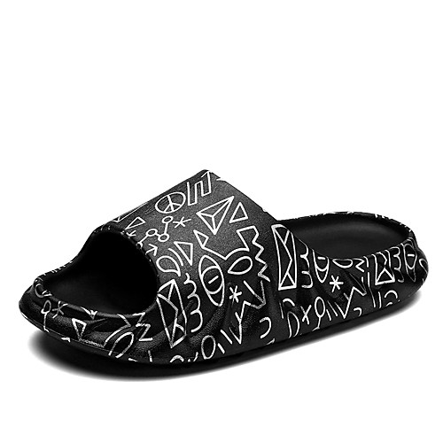 

Men's Sandals Crib Shoes Casual Home Latex Breathable Gray White Black Summer