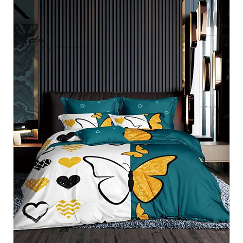 

Couple Wedding Bedding Sets Esydream Couple Butterfly Love Wedding Duvet Cover Queen 3PC Ultra Soft Microfiber His Side Her Side Bedding Duvet Cover 1PC with 2pc Pillowcase