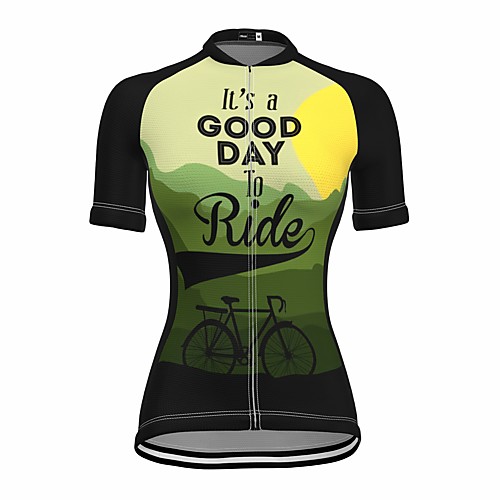 

21Grams Women's Short Sleeve Cycling Jersey Summer Spandex Green Bike Top Mountain Bike MTB Road Bike Cycling Quick Dry Moisture Wicking Sports Clothing Apparel / Stretchy / Athleisure