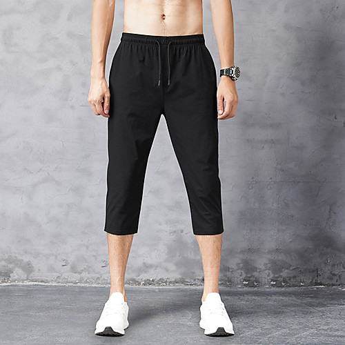 

Men's Chino Outdoor Daily Home Jogger Chinos Pants Solid Colored Ankle-Length Baggy Drawstring Gray Black