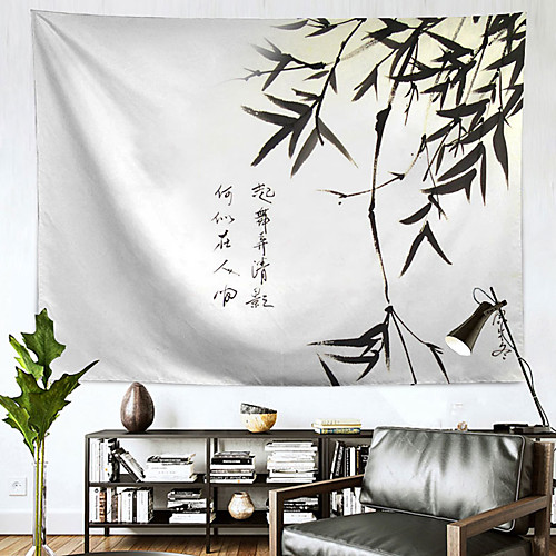 

Chinese Ink Painting Style Wall Tapestry Art Decor Blanket Curtain Hanging Home Bedroom Living Room Decoration Polyester