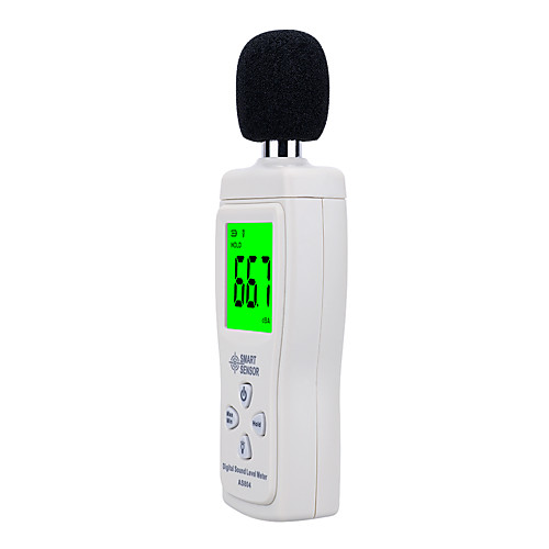 

Digital Sound Level Meter 30-130dB Noise Meter Tester Smart Sensor Noise DB Detector Analyzer with Backlight AS804